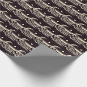 SF火星横向きウッドカット3 ラッピングペーパー (角)