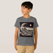 SF火星横向きウッドカット3 Tシャツ (正面フル)