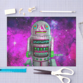 SF玩具ロボットパープル銀河系レトロクール 薄葉紙