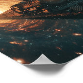 SF素晴らし Steampunk列車のポスター時間旅行 ポスター (角)