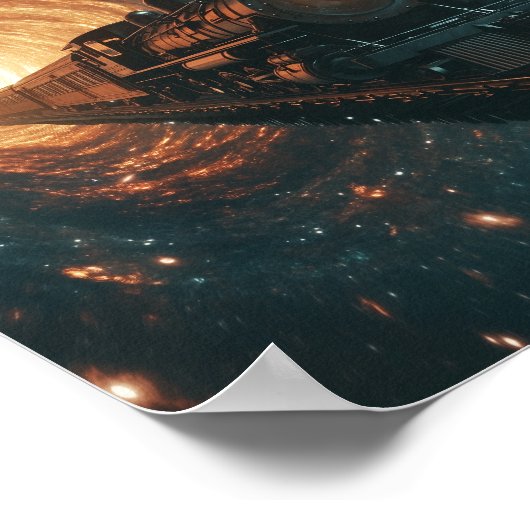 SF素晴らし Steampunk列車のポスター時間旅行 ポスター (角)