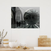 SF芸術的ポスター「エイリアン界の歩く」 ポスター (キッチン)