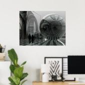 SF芸術的ポスター「エイリアン界の歩く」 ポスター (ホームオフィス)