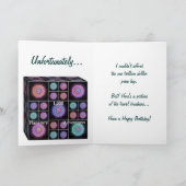 SF誕生日付き21年カード – おもしろい カード (内部)