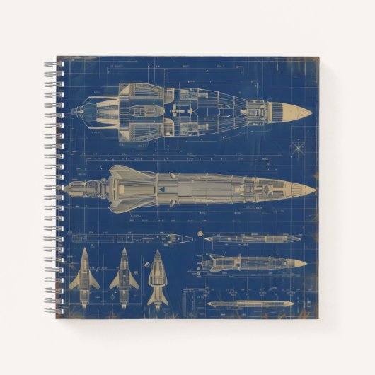 SF青写真ロケット ノートブック (正面)