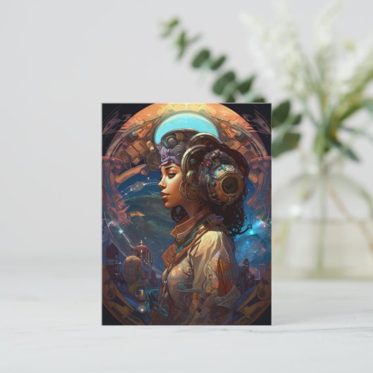 SF黒人女性未来主義 ポストカード (スタンド正面)