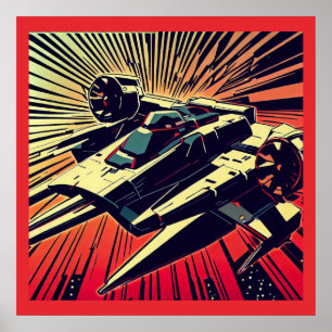 SF – アニメスターファイターウッドカット1 ポスター