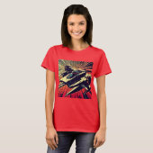 SF – アニメスターファイターウッドカット1 Tシャツ (正面フル)