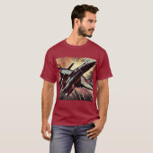 SF – アニメスターファイターウッドカット2 Tシャツ (正面フル)