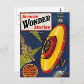 SF アート 1929年 UFO ポストカード (正面/裏面)