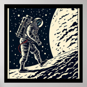 SF – スペースウォークウッドカット宇宙飛行士1 ポスター