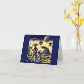 SF – 奇妙な惑星ウッドカット上のエイリアン1 カード (黄色い花)