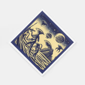 SF – 奇妙な惑星ウッドカット上のエイリアン1 スタンダードランチョンナプキン (角)