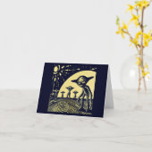 SF – 奇妙な惑星ウッドカット上のエイリアン2 カード (黄色い花)