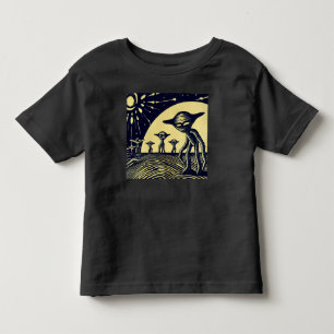 SF – 奇妙な惑星ウッドカット上のエイリアン2 トドラーTシャツ