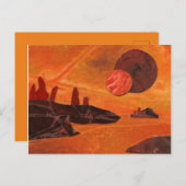 SF「炎の大海」- 二つの太陽、溶岩の海 ポストカード (正面/裏面)