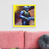 SF -軍隊ヒーロー4 キャンバスプリント (インサイチュ (リビング))