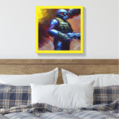 SF -軍隊ヒーロー4 キャンバスプリント (インサイチュ (寝室))