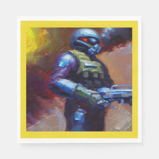 SF -軍隊ヒーロー4 スタンダードランチョンナプキン (正面)