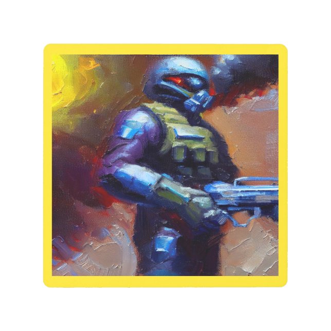 SF -軍隊ヒーロー4 メタルプリント (正面)