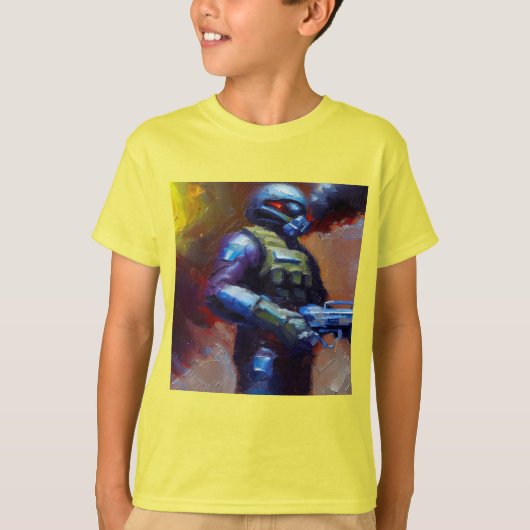 SF -軍隊ヒーロー4 Tシャツ (正面)