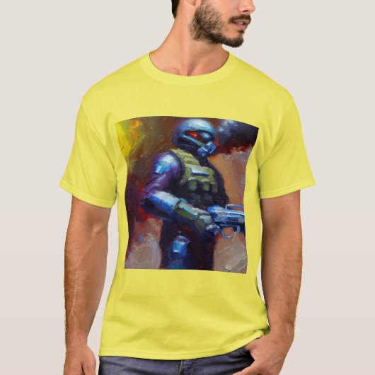 SF -軍隊ヒーロー4 Tシャツ (正面)