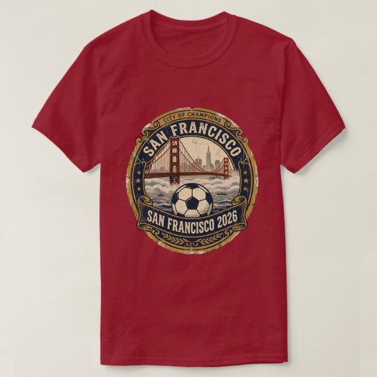  SF 2026 Golden Gate Football Badge Tシャツ (デザイン正面)