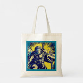 SF - Anime Hero Woodcut 1 トートバッグ (裏面)