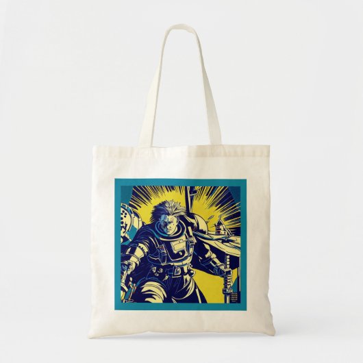 SF - Anime Hero Woodcut 1 トートバッグ (正面)