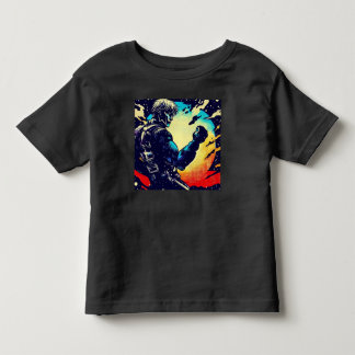 SF - Anime Hero Woodcut 2 トドラーTシャツ
