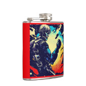 SF - Anime Hero Woodcut 2 フラスク (右)