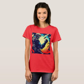 SF - Anime Hero Woodcut 2 Tシャツ (正面フル)