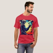 SF - Anime Hero Woodcut 2 Tシャツ (正面フル)