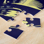 SF Anime Hero - Woodcut (3) ジグソーパズル (側面)