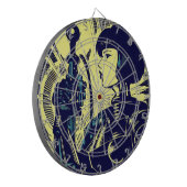 SF Anime Hero - Woodcut (3) ダーツボード (正面左)