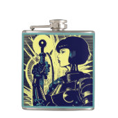 SF - Anime Hero Woodcut 3 フラスク (正面)