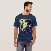 SF - Anime Hero Woodcut 3 Tシャツ (正面フル)