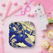 SF - Anime Hero Woodcut 4 ペーパープレート (パーティー)