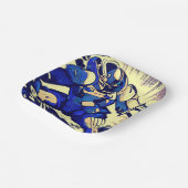 SF - Anime Hero Woodcut 4 ペーパープレート (傾斜あり)