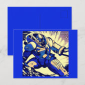 SF - Anime Hero Woodcut 4 ポストカード (正面/裏面)