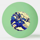 SF Anime Hero - Woodcut (4) 卓球ボール (裏面)