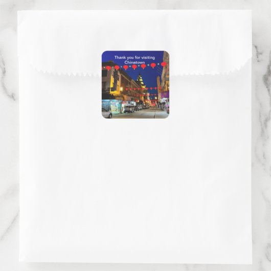 SF Chinatown #11ステッカーをご覧いただき、ありがとうございます スクエアシール (バッグ)