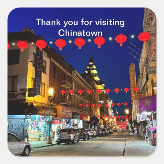 SF Chinatown #11ステッカーをご覧いただき、ありがとうございます スクエアシール (正面)