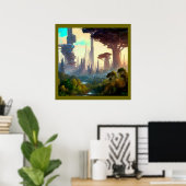 SF - City On Forest Planet 1 ポスター (ホームオフィス)