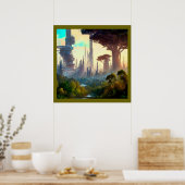SF - City On Forest Planet 1 ポスター (キッチン)