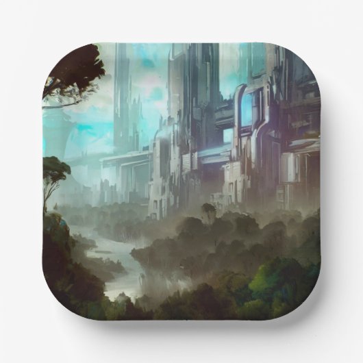 SF - City On Forest Planet 4 ペーパープレート (正面)