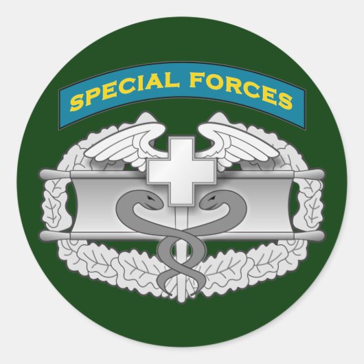 SF Qタブとコンバットメディックバッジ ラウンドシール (正面)