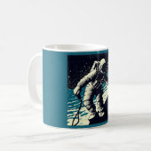 SF - Spacewalk Woodcutの宇宙飛行士2 コーヒーマグカップ (正面左)