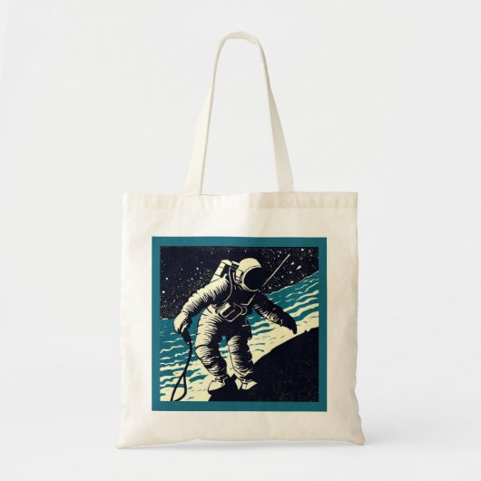 SF - Spacewalk Woodcutの宇宙飛行士2 トートバッグ (正面)