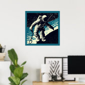 SF - Spacewalk Woodcutの宇宙飛行士2 ポスター (ホームオフィス)